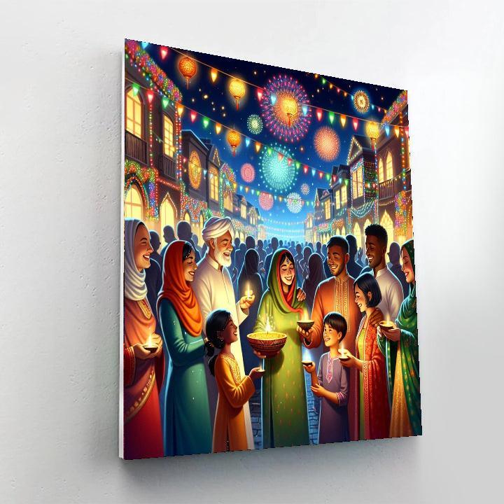 The Festival Of Lights - India Painting By Numbers Kit