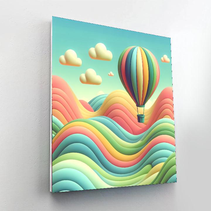 The Dreamy Balloon Voyage Number Painting