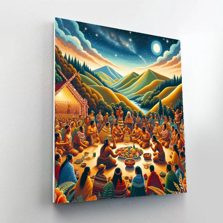 Maori New Year Matariki Festival - New Zealand Numbered Painting Kits