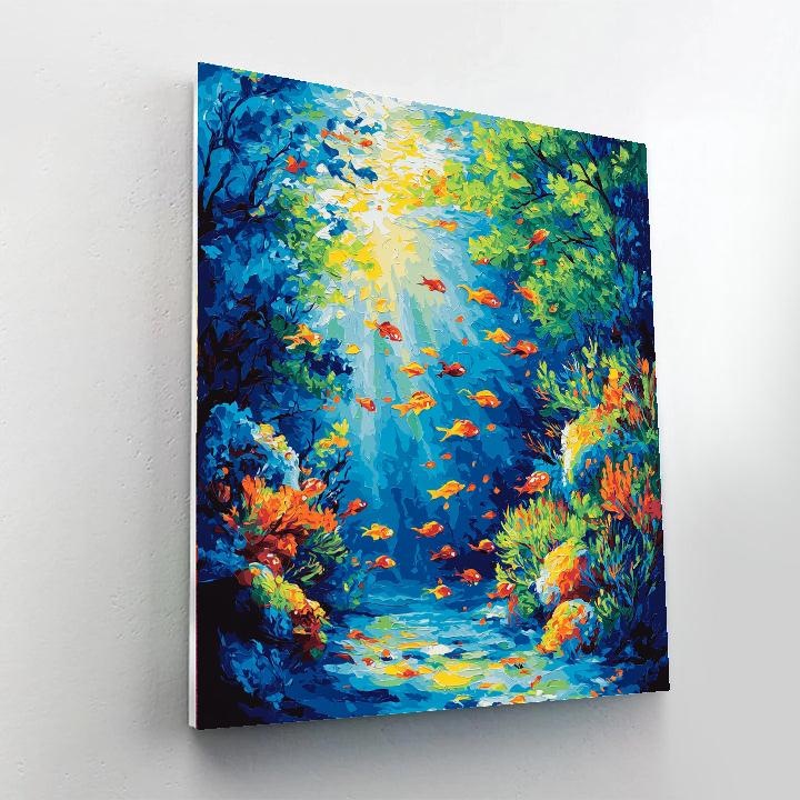 Claude Monet Inspired Whimsical Underwater Symphony  Paint By Numbers