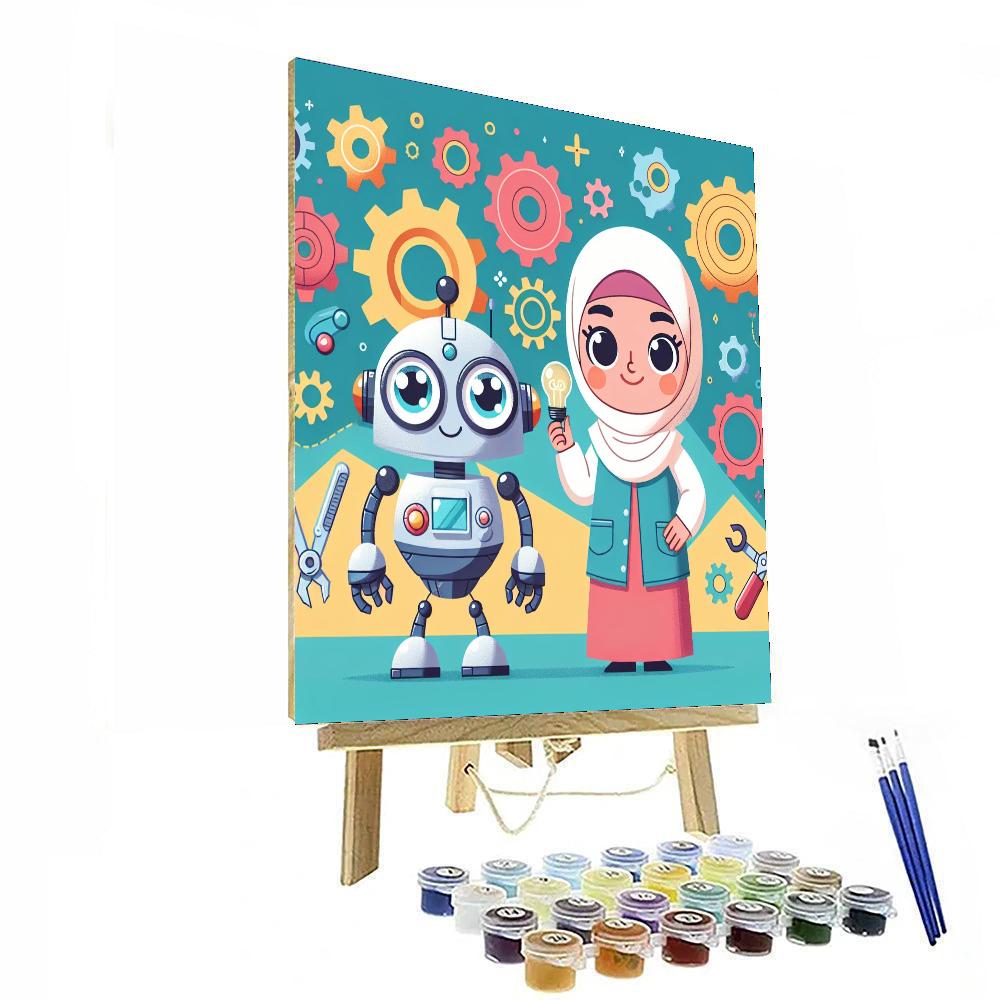 My Robot Buddy Painting By Numbers Kit