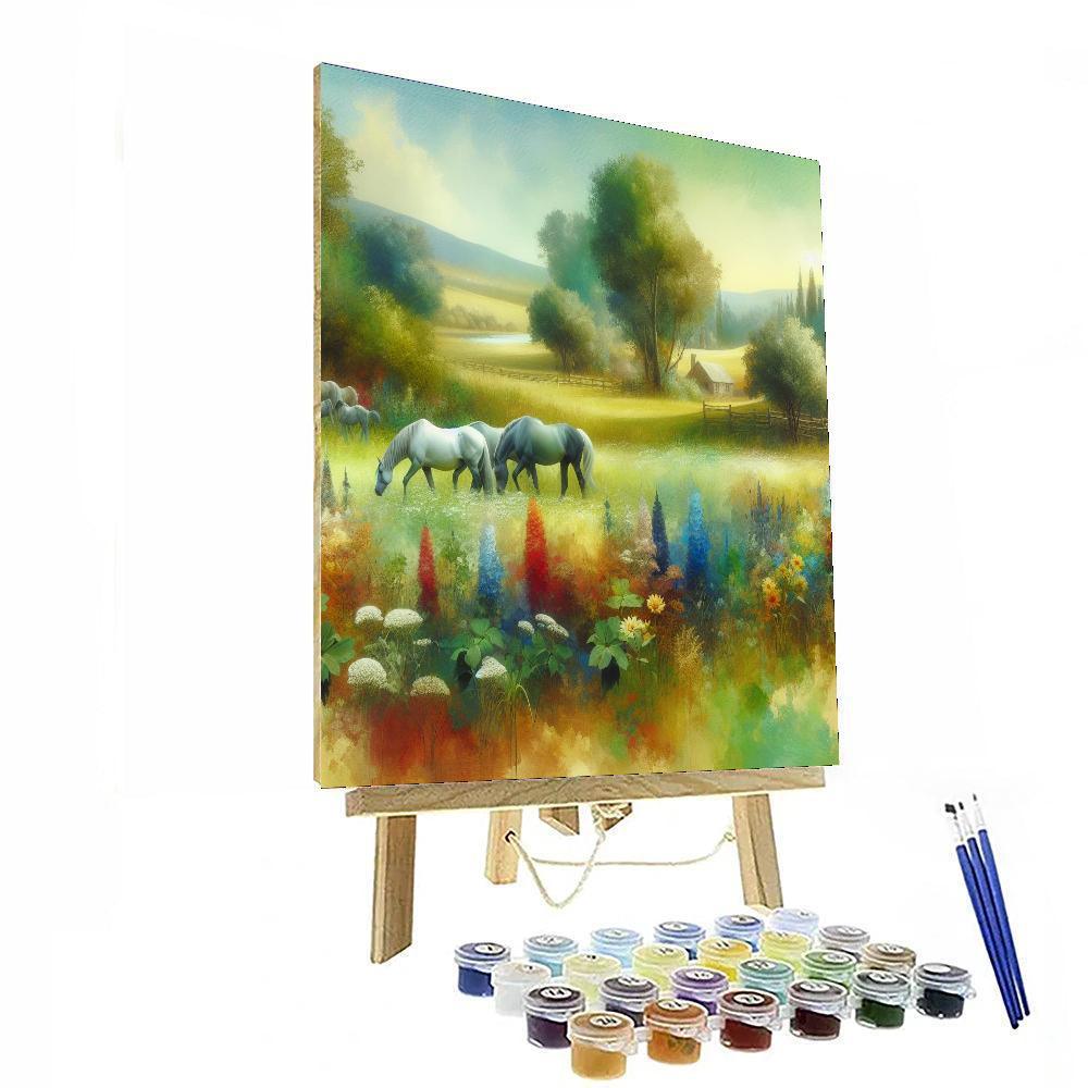 Horse Meadow Reverie DIY Paint By Numbers