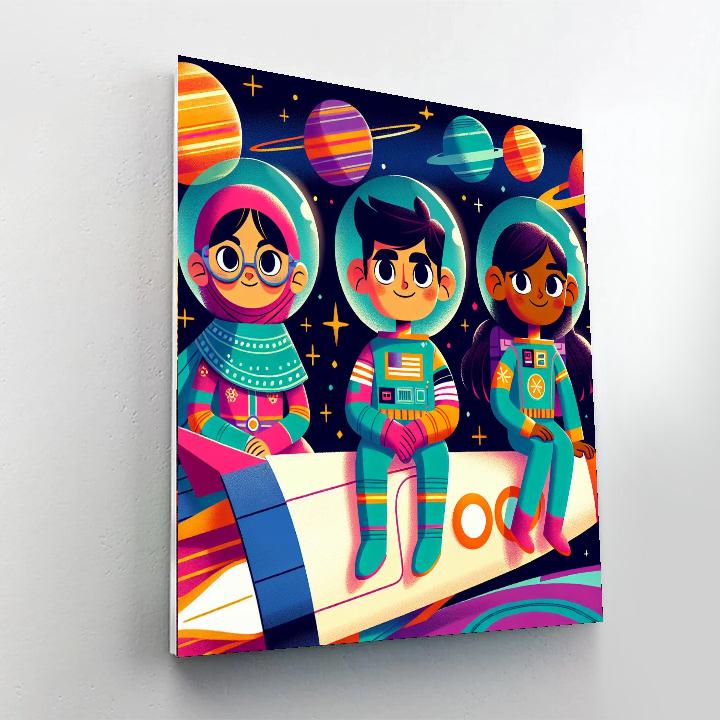 Cosmic Kid Explorers Paint By Numbers Art