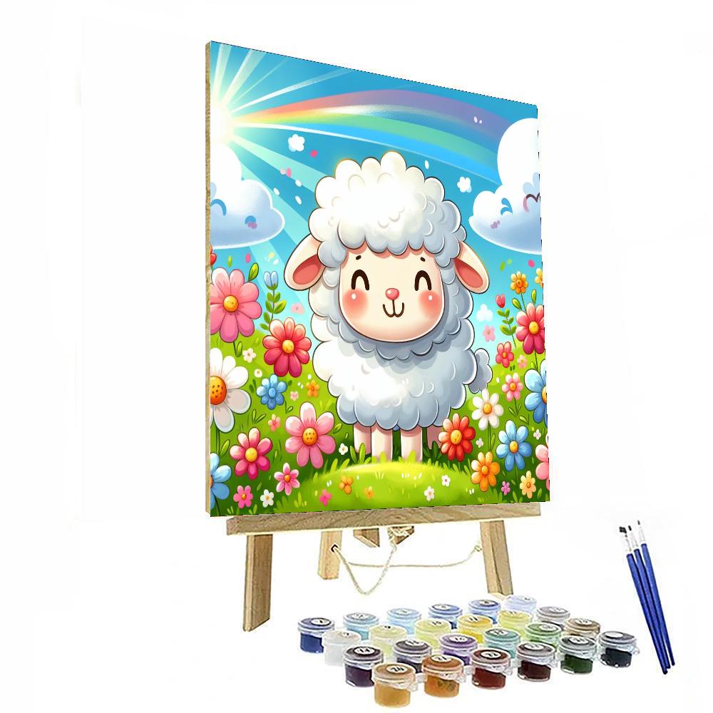 Sunny Sheep Number Painting