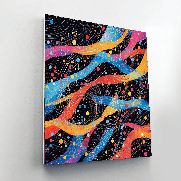 Jackson Pollock Inspired Pollock's Digital Harmony  Paint By Numbers Kits