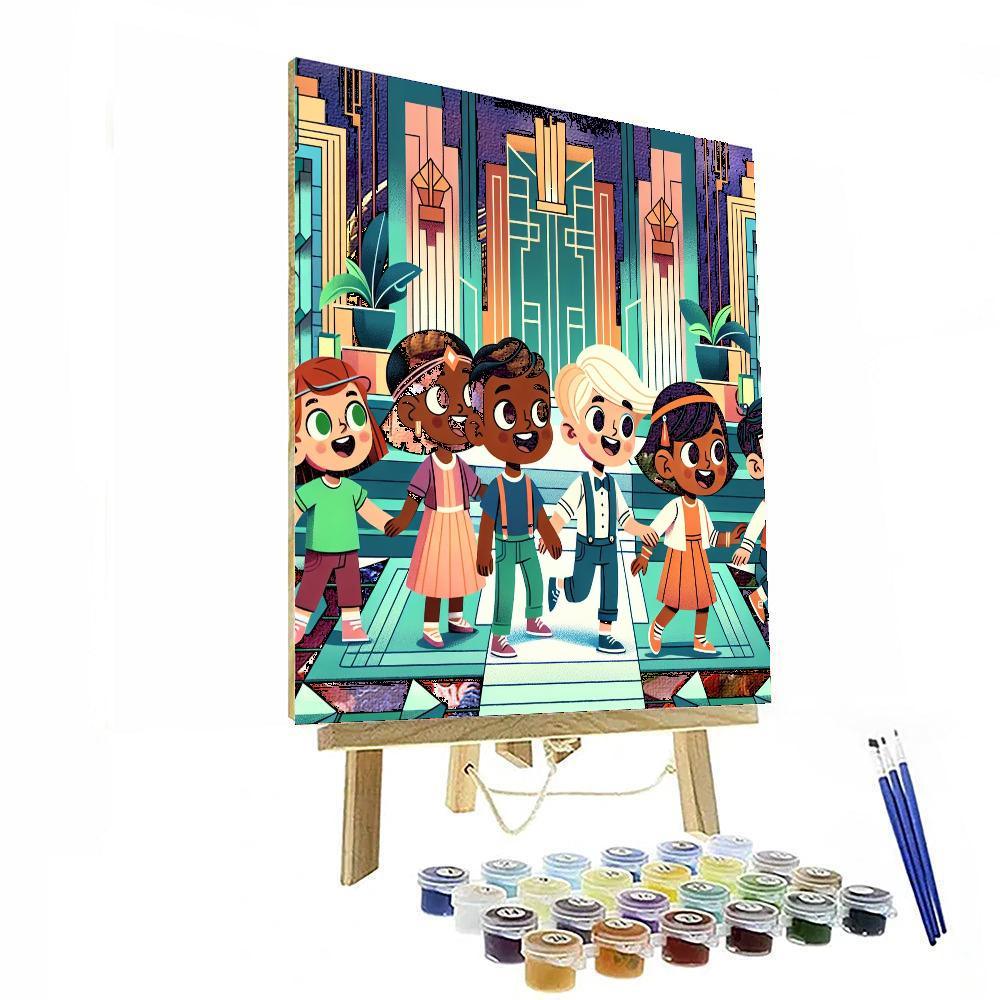 Art Deco Adventure Numbered Painting Kits