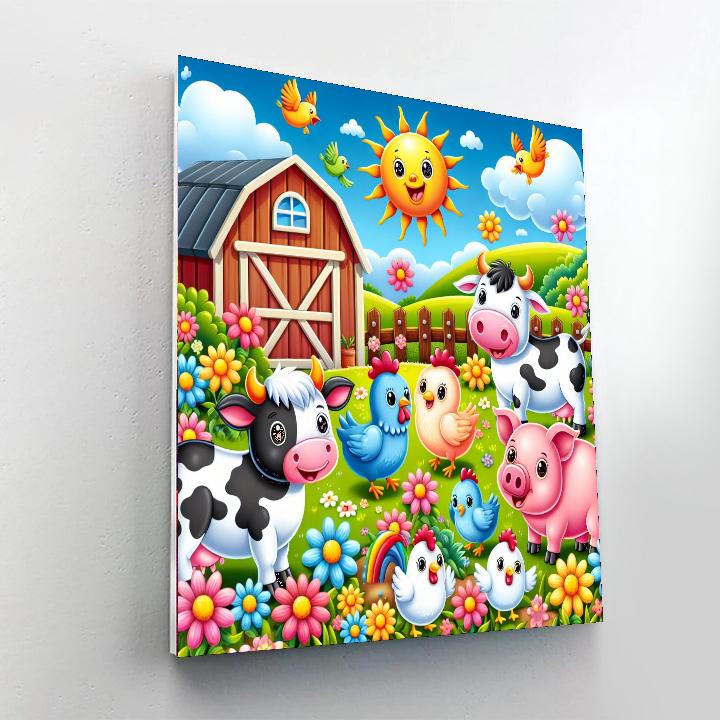 The Joyful Farmyard DIY Paint By Numbers