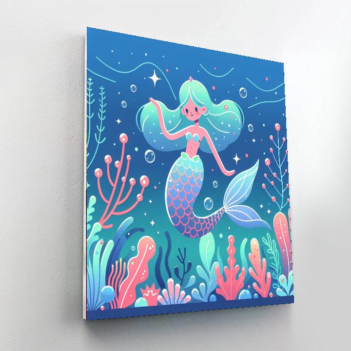Mystical Mermaid Explorer Number Painting