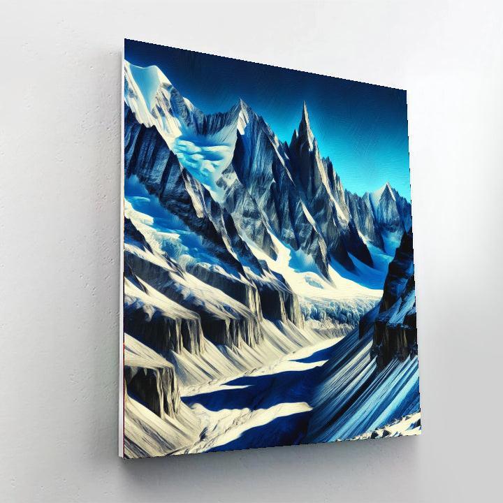Majestic Mountain Peak Paint By Color