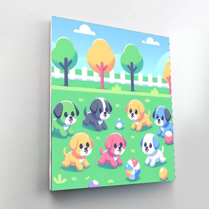 Puppy Playground Fun Paint By Numbers