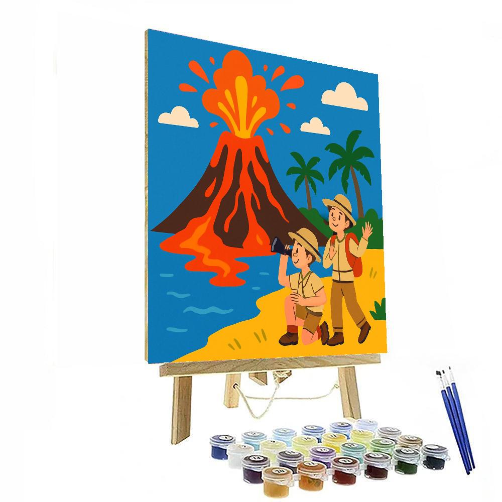 Island Volcano Adventure Painting By Numbers Kit