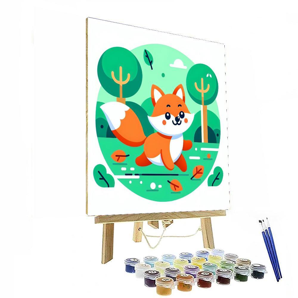 Playful Fox's Forest Fiesta Painting By Numbers Kit