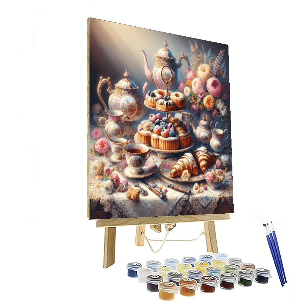 Victorian Tea Party Vignette Painting By Numbers Kit