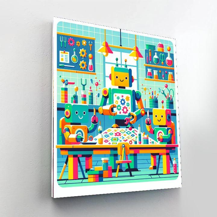 Robot Engineering Lab Number Painting