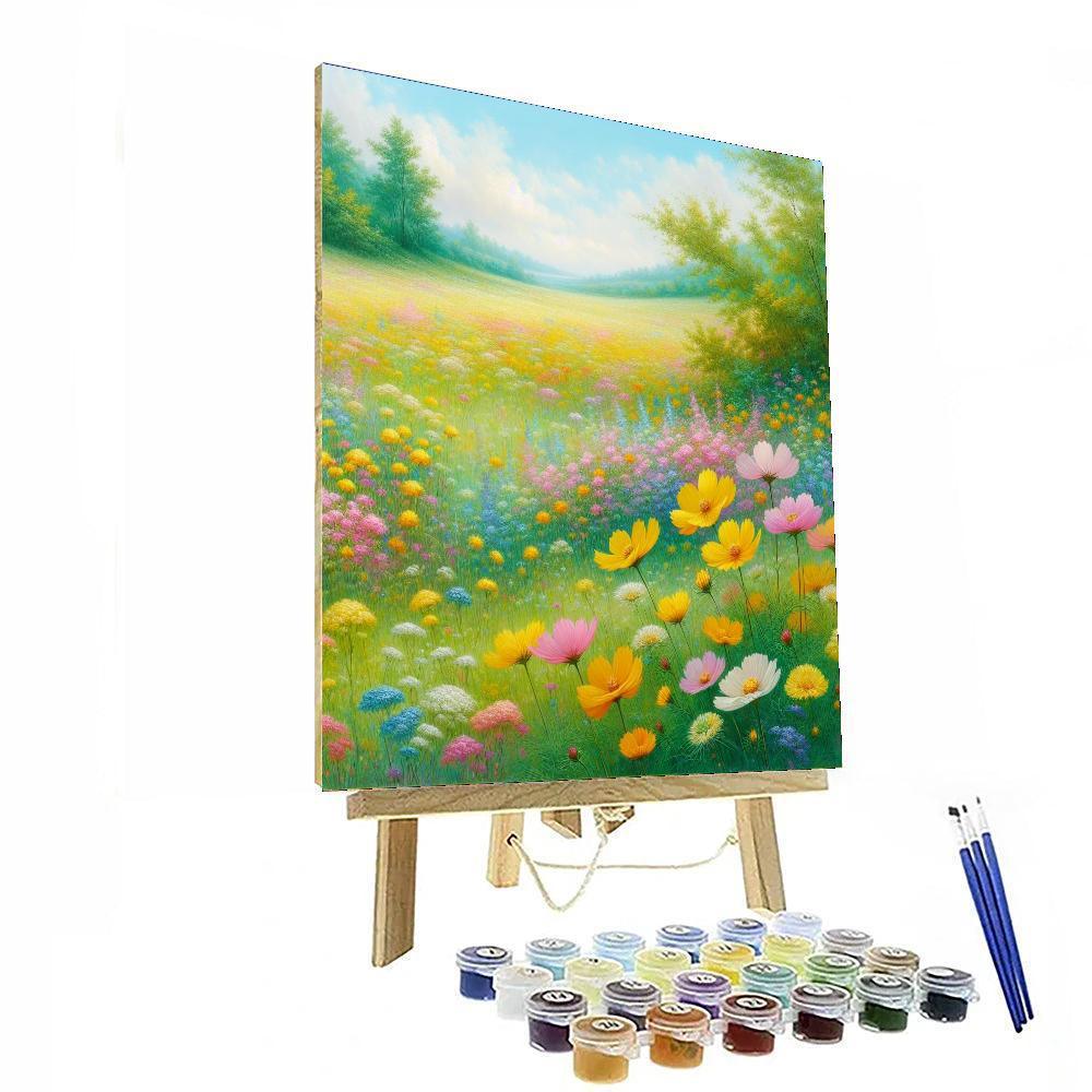 Idyllic Meadow Tranquility Paint By Color