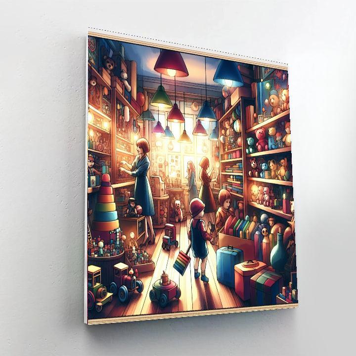 Charming Vintage Toy Shop Numbered Painting Kits