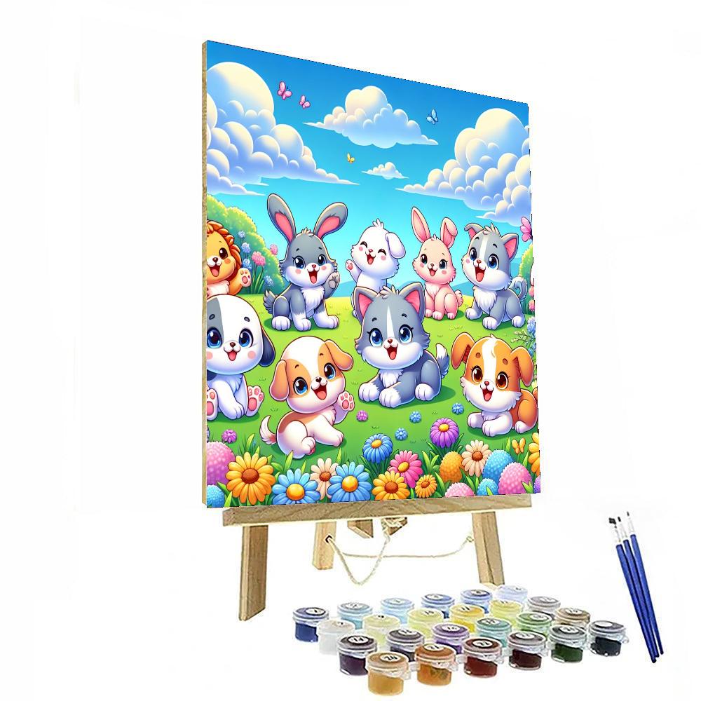 Cuddly Animal Kingdom Painting Number Kit