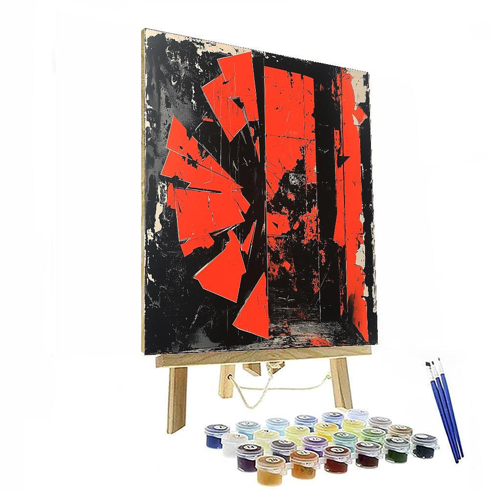 Banksy Inspired Fragmented Truths  Paint By Number