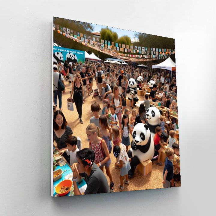 Panda Festival Paint By Numbers Art