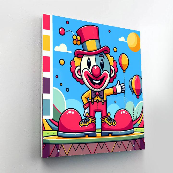Circus Clown Funhouse Painting By Numbers Kit