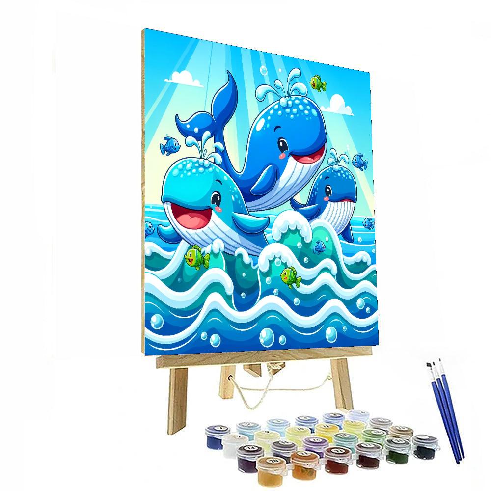 Wacky Whales Painting Number Kit