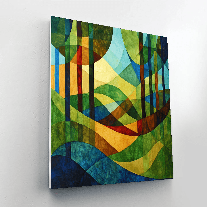 Paul Klee Inspired Abstract Forest Retreat  Painting By Numbers Kit