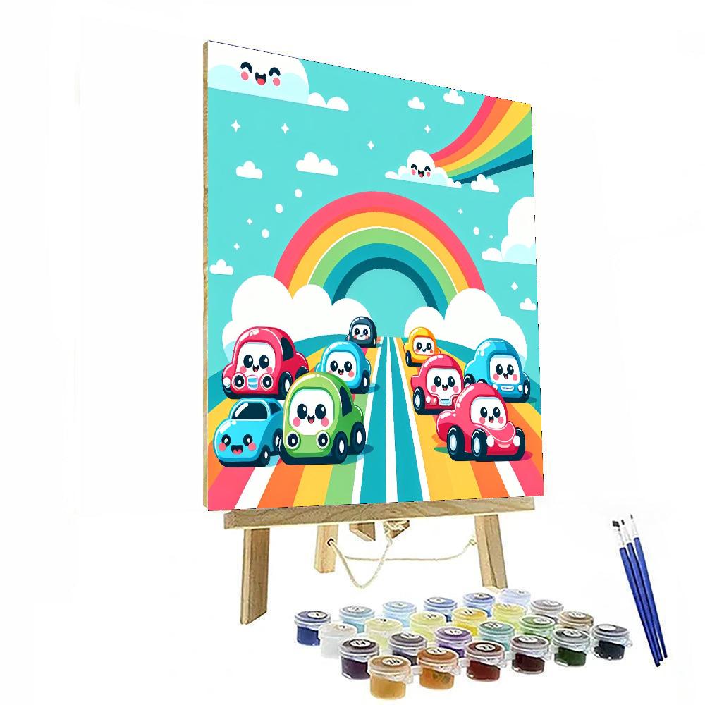 Rainbow Road Race Numbered Painting Kits