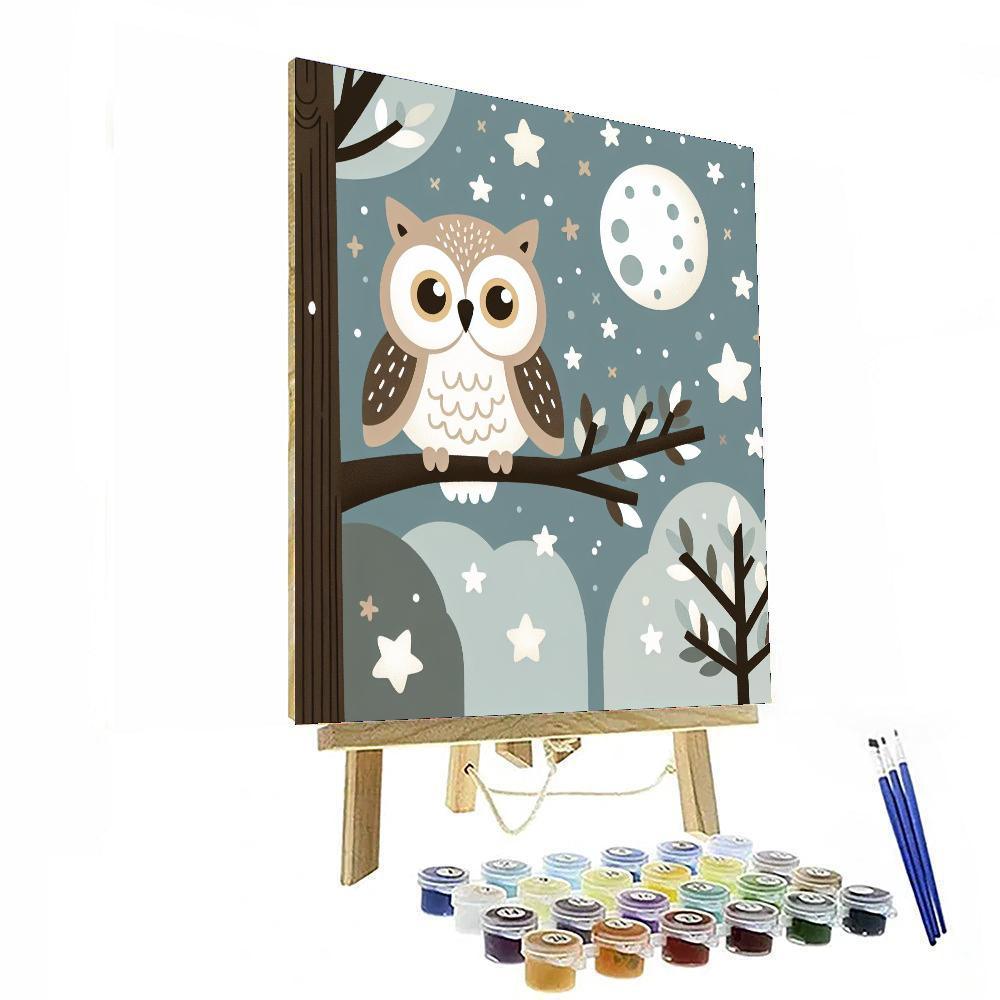 Curious Night Owl Paint By Numbers Art