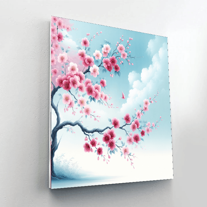 Elegant Cherry Blossom Tree Painting By Numbers Kit