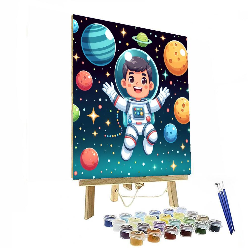 The Brave Little Astronaut DIY Paint By Numbers