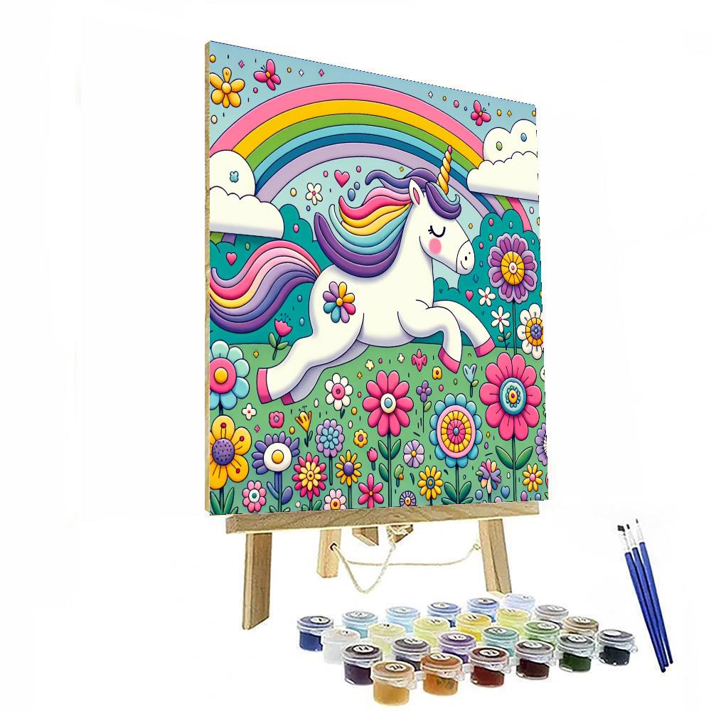 Unicorn's Enchanted Meadow Numbered Painting Kits