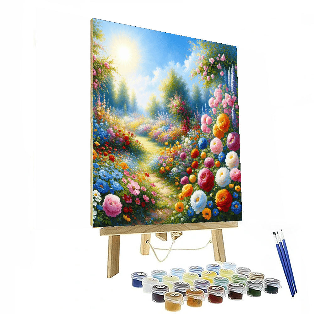 Delightful Spring Blooms Number Painting