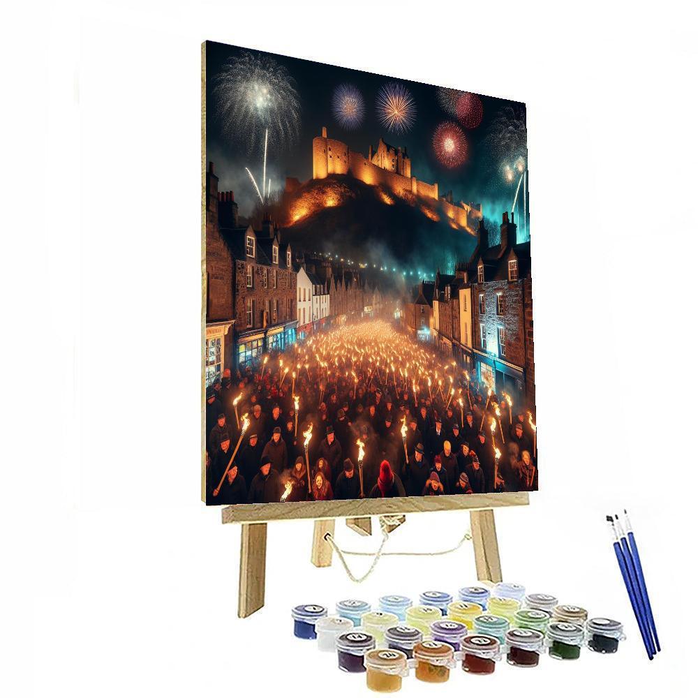 Hogmanay New Year Festival - Scotland Painting By Numbers Kit