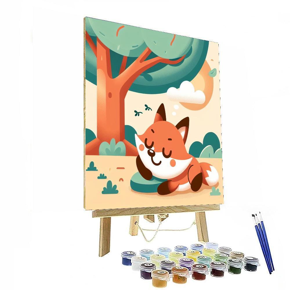 Friendly Fox Daydream Number Painting