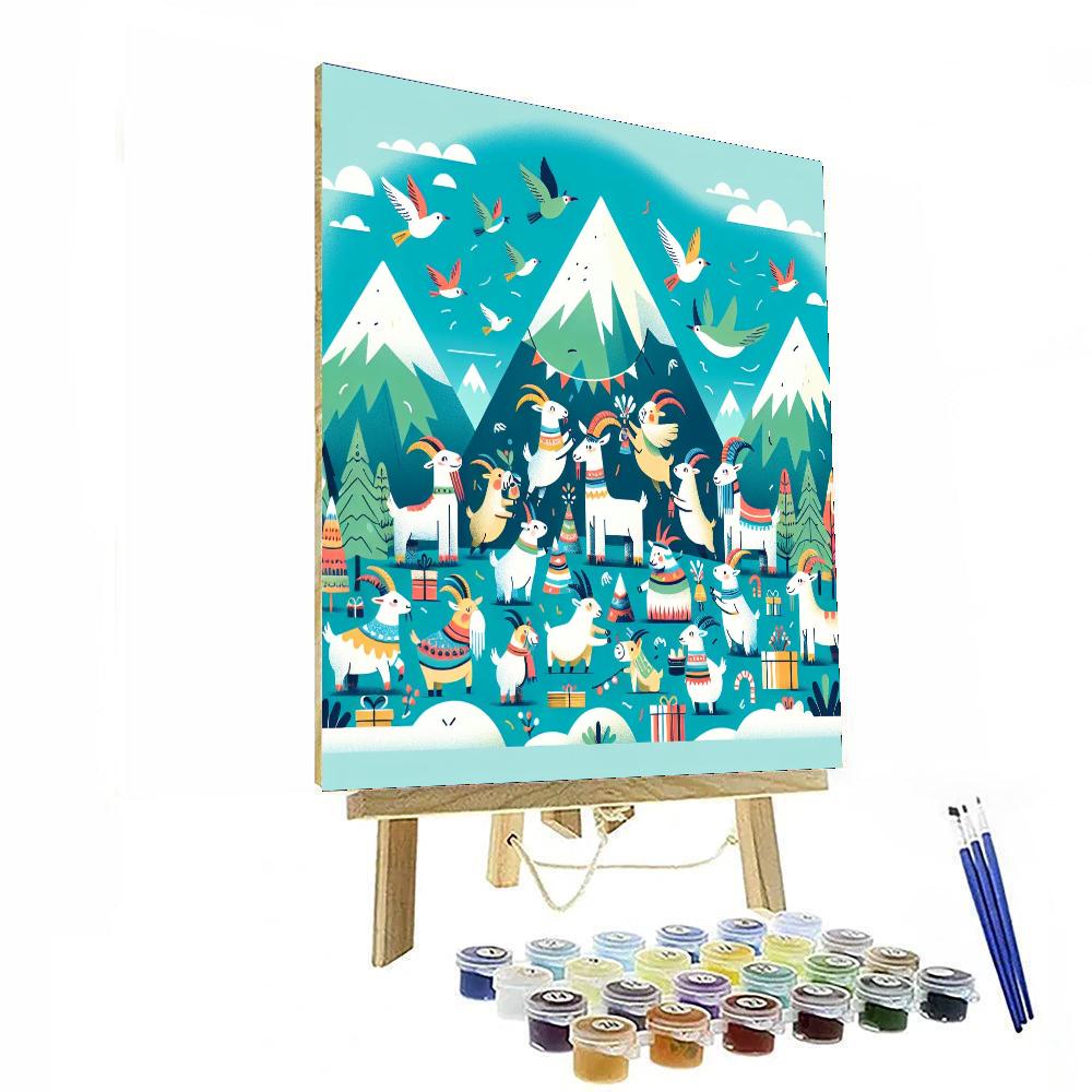 Mountain Mirth Party Painting By Numbers Kit