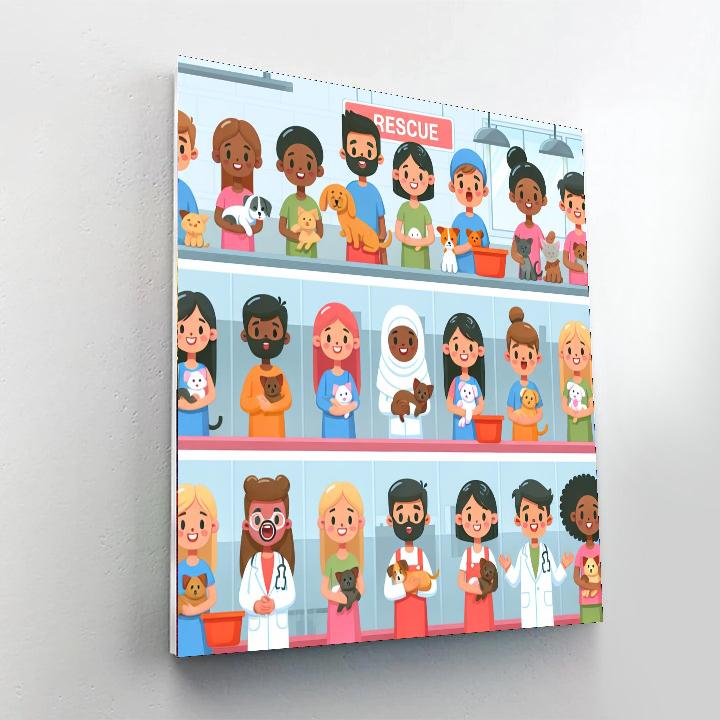 Animal Rescue Adventures Numbered Painting Kits