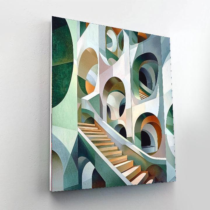 M.C. Escher Inspired Nature Of Math  Number Painting