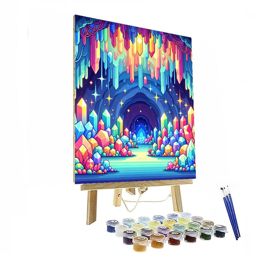 Magical Crystal Cave Painting Number Kit