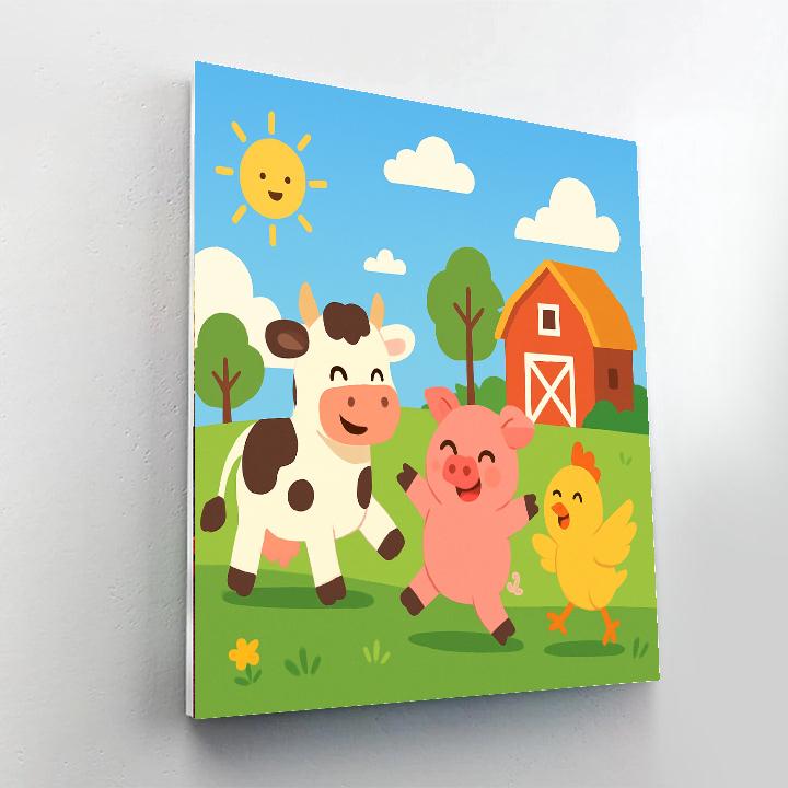 Farmyard Playtime Painting By Numbers Kit