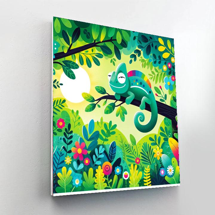 Whimsical Chameleon Numbered Painting Kits