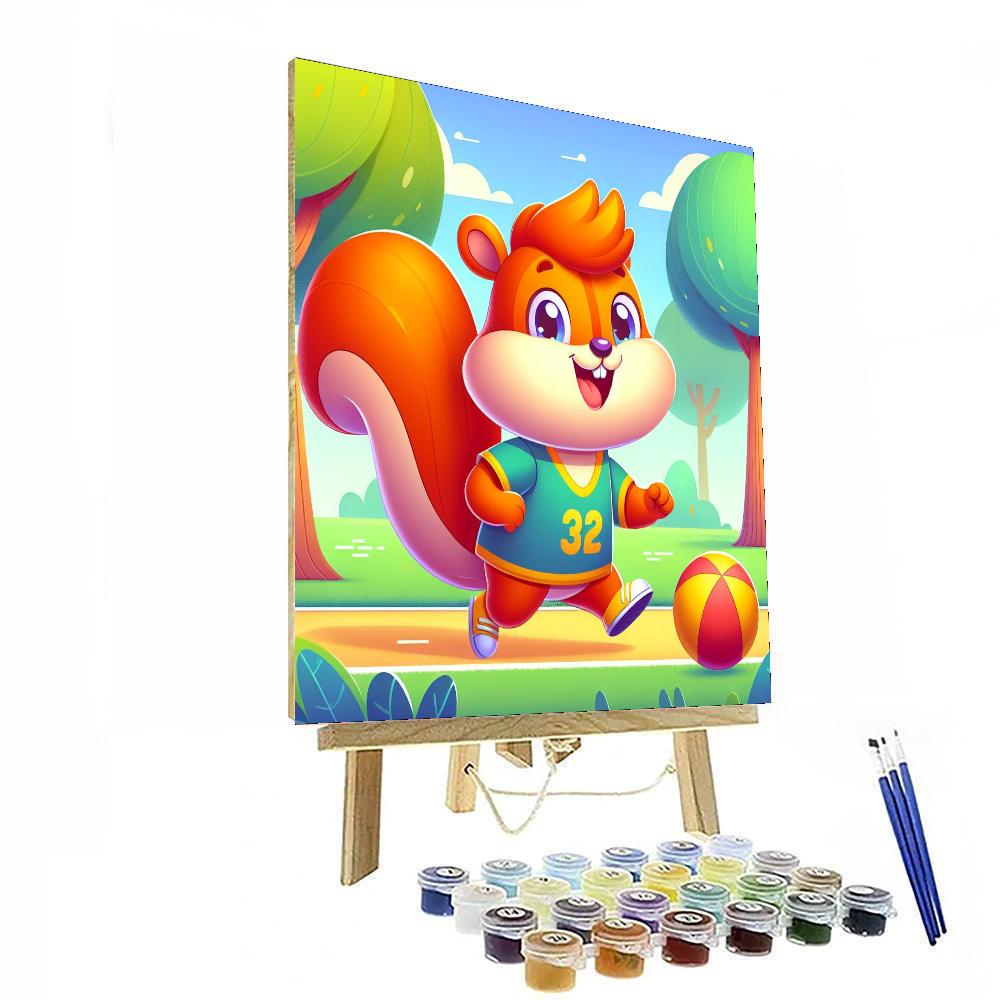 Sporty Squirrel Paint By Numbers Kits