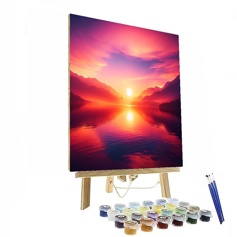 Radiant Sunset Escape Paint By Number
