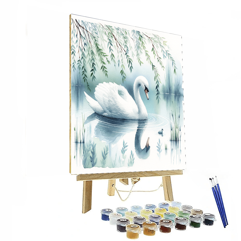 Serene Swan Lake - DIY Painting By Numbers Kit