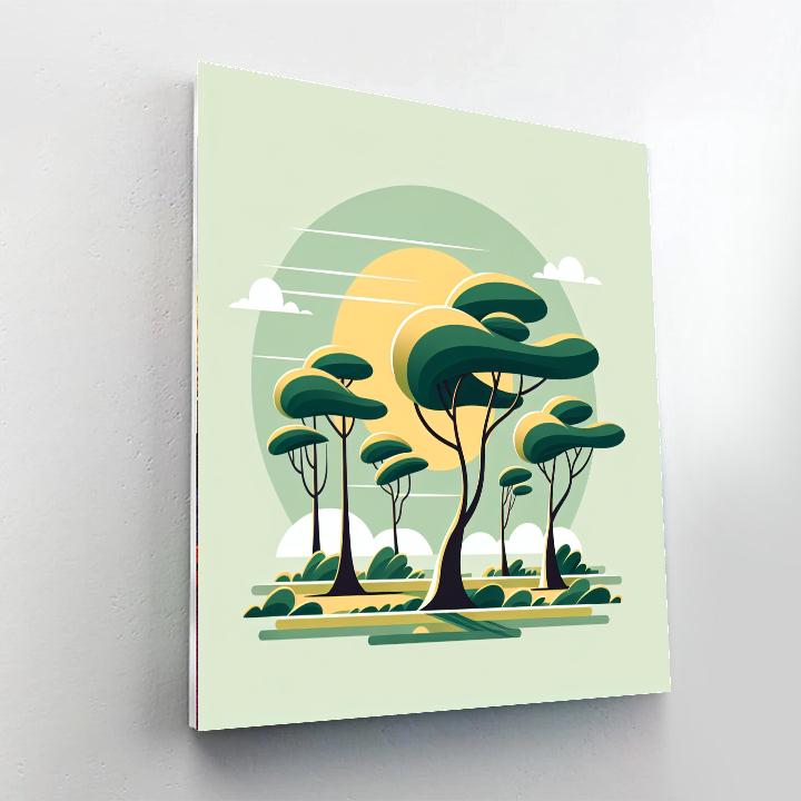 Tranquil Trees Paint By Numbers Kits