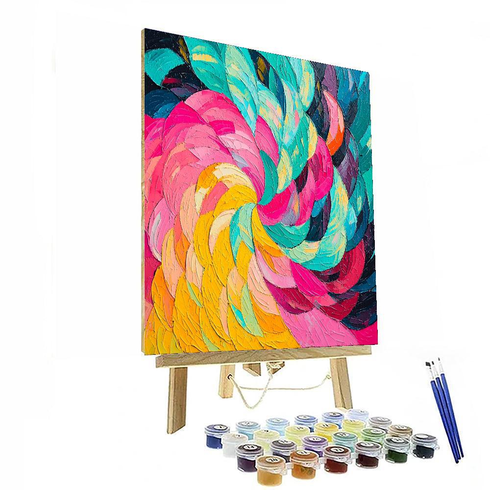 Georges Seurat Inspired Echoing Patterns  Paint By Numbers Art