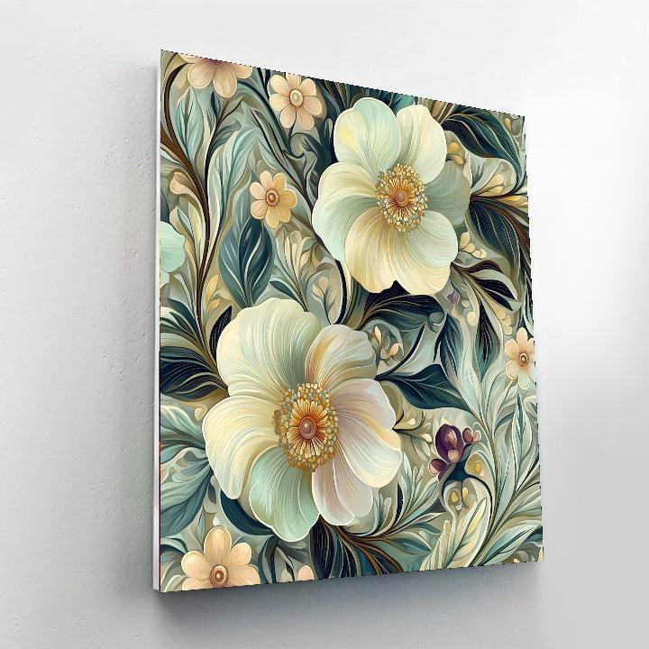 Alphonse Mucha Inspired Harmony Of Blossoms  Numbered Painting Kits