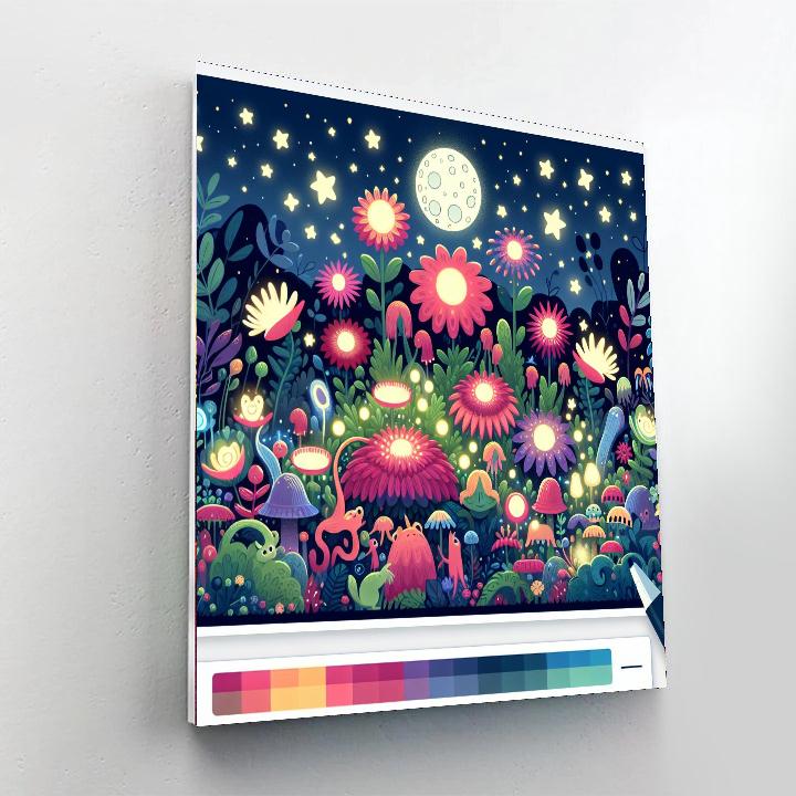 Magical Moonlight Garden Paint By Numbers Art
