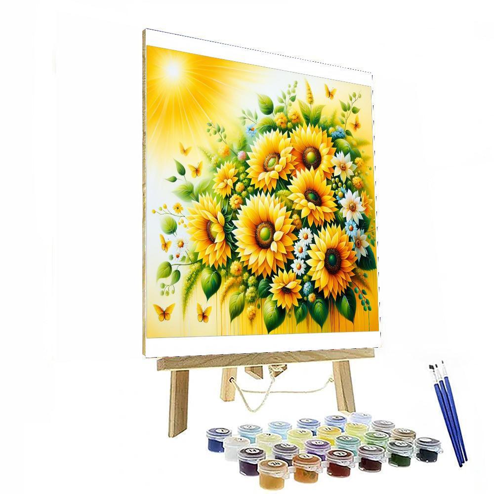 Cheerful Sunflowers Paint By Number