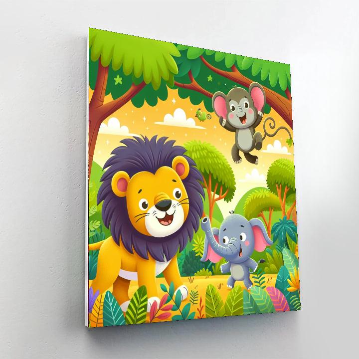 Jungle Safari Excitement DIY Paint By Numbers