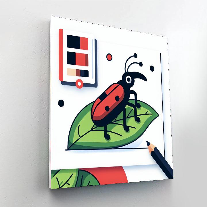 Giddy Giraffe Weevil Paint By Numbers Art